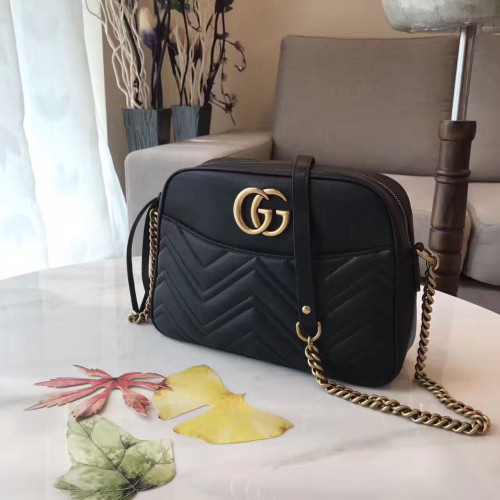 G*u*i-gg-marmont-matelasse-replica-bag-black
