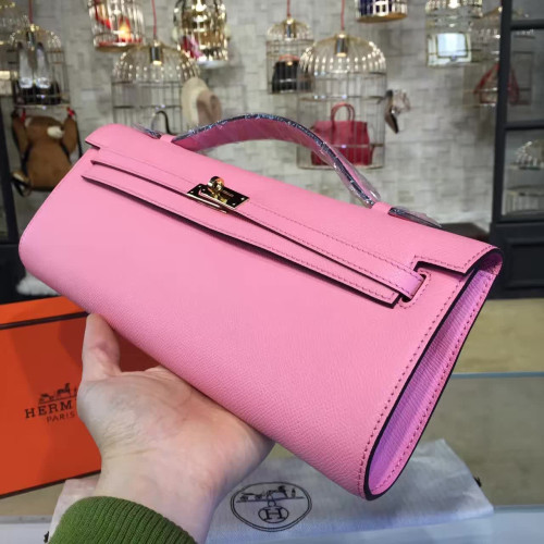 H**mes-kelly-cut-replica-bag-pink