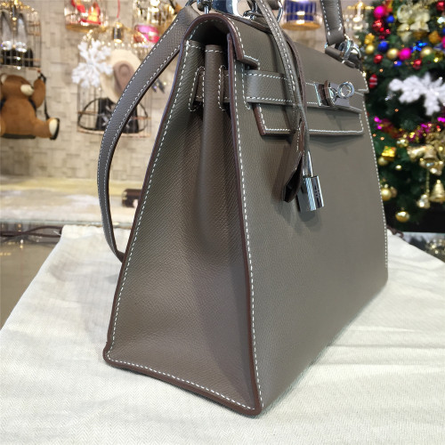 H**mes-kelly-replica-bag-gray