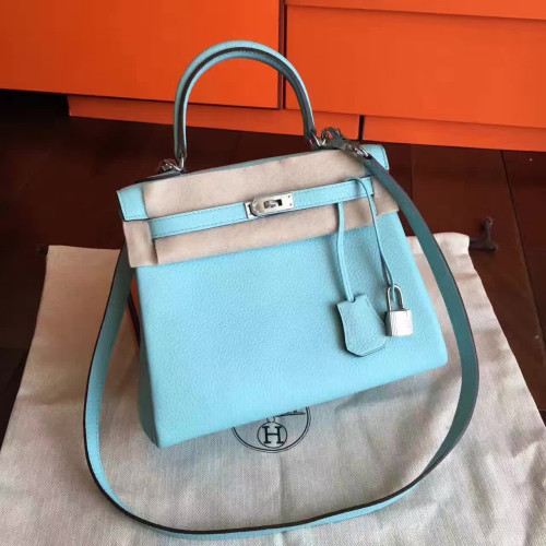 H**mes-kelly-replica-bag-lightblue