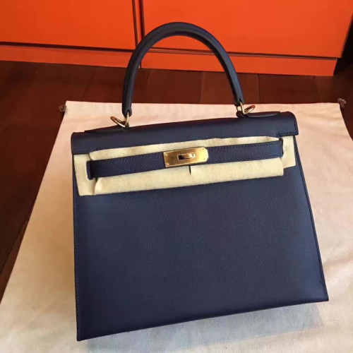 H**mes-kelly-replica-bag-navyblue