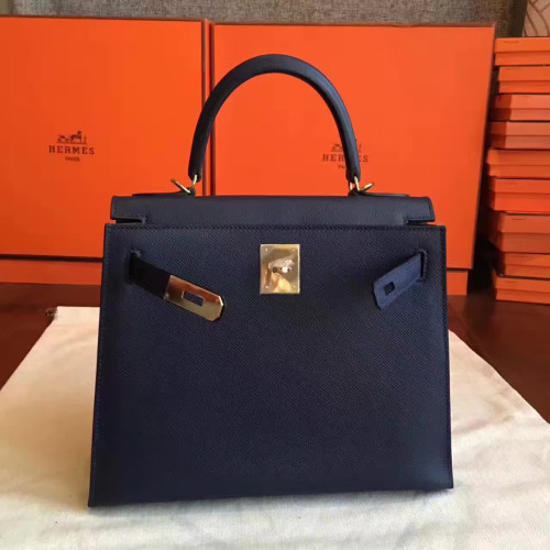 H**mes-kelly-replica-bag-navyblue