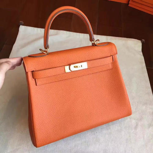 H**mes-kelly-replica-bag-orange-2