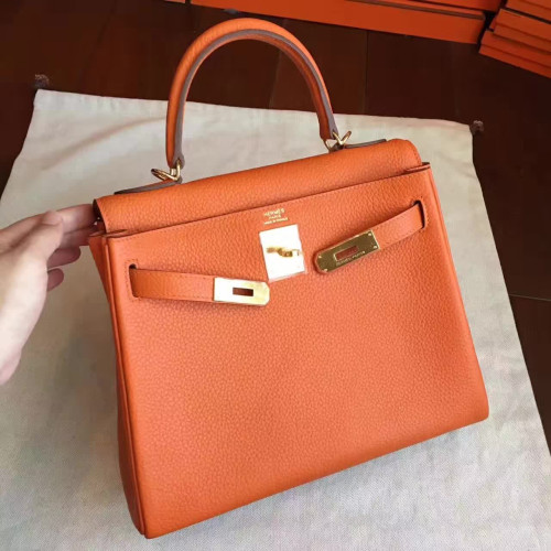 H**mes-kelly-replica-bag-orange-2