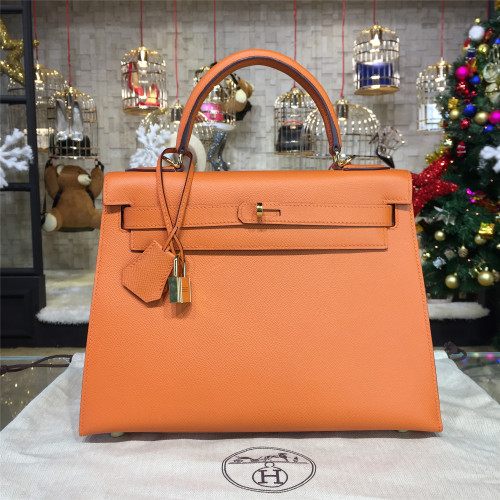 H**mes-kelly-replica-bag-orange-3