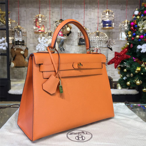 H**mes-kelly-replica-bag-orange-3